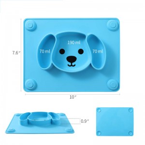 Nya produkter 2019 BPA Free Baby Silicone Placemat Middag Plate Med Sugkopp